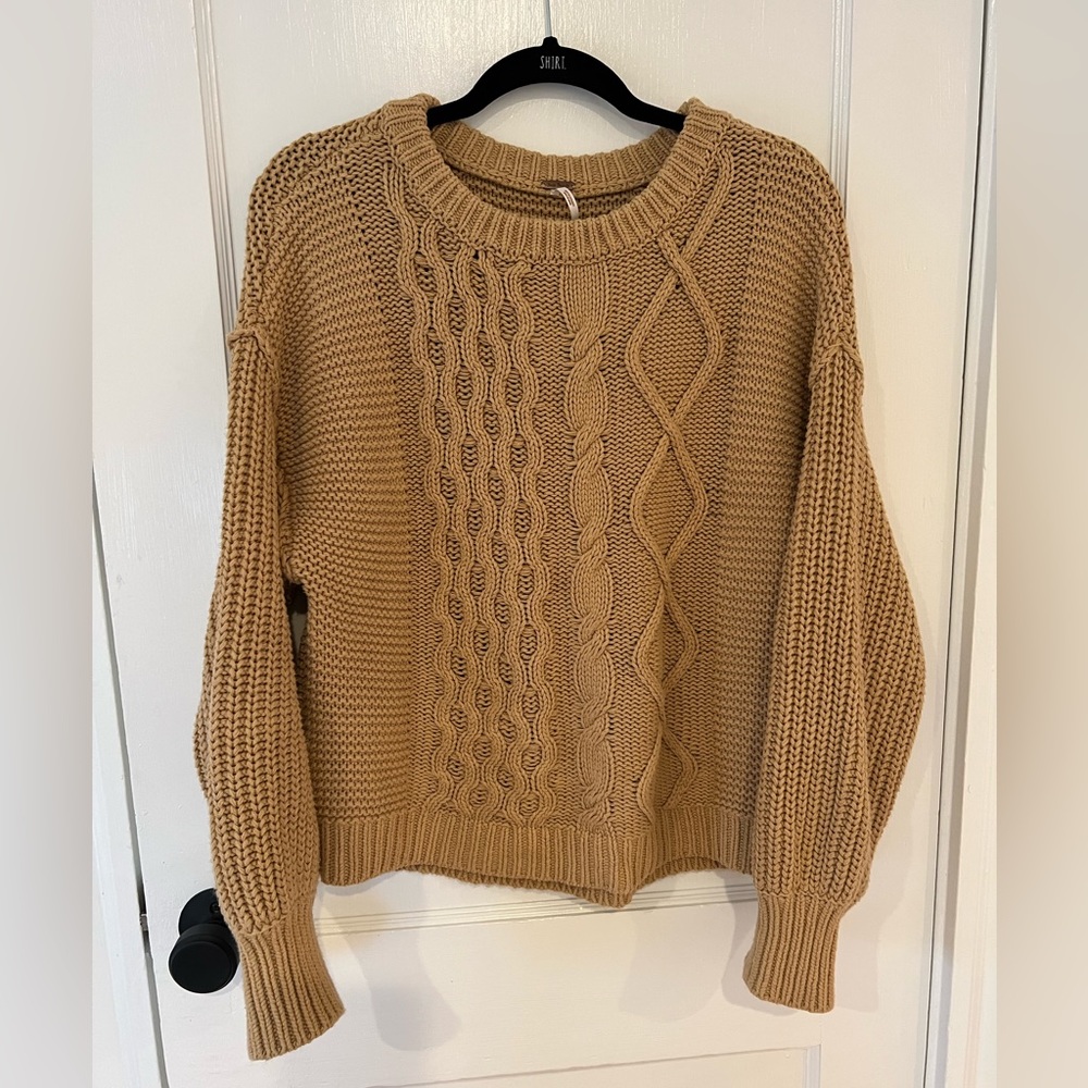 Free People - beige knit sweater